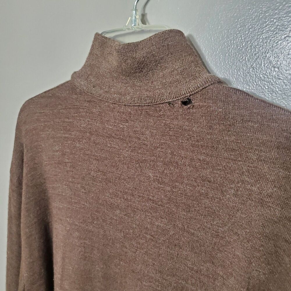 Icebreaker Sport 320 Men's Merino Wool 1/4 Zip Sweater Size XL Brown HOLES READ - Picture 7 of 14